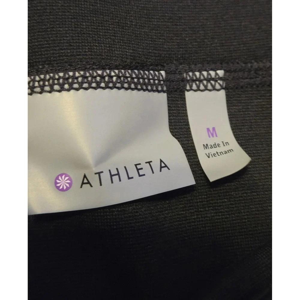 Athleta Strata A-Line Skirt Women's Size Medium Black Front Zip Pockets Black